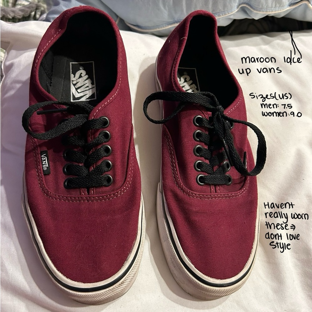 Vans Men's Maroon Lace-Up Shoes